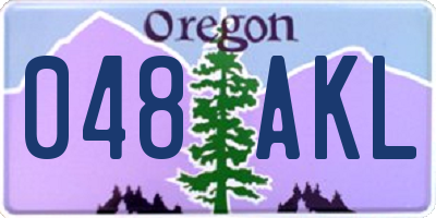 OR license plate 048AKL