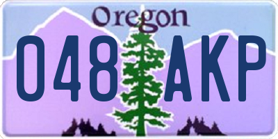 OR license plate 048AKP