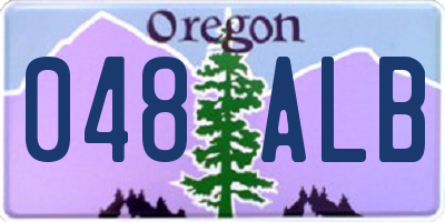 OR license plate 048ALB