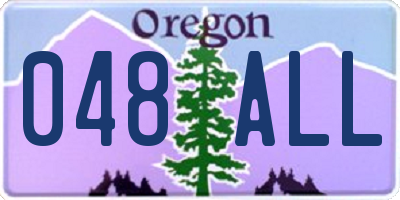OR license plate 048ALL