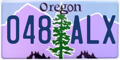 OR license plate 048ALX