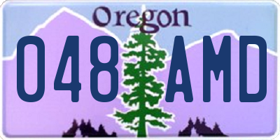 OR license plate 048AMD