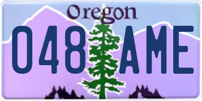 OR license plate 048AME