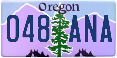 OR license plate 048ANA