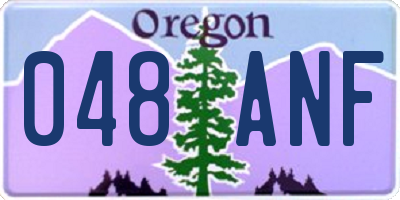 OR license plate 048ANF