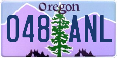 OR license plate 048ANL