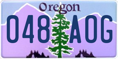 OR license plate 048AOG