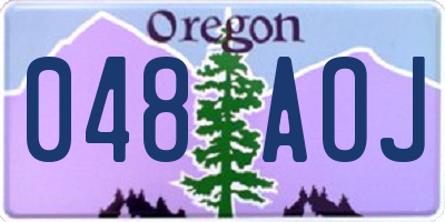 OR license plate 048AOJ
