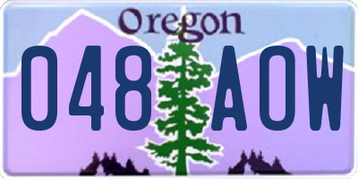 OR license plate 048AOW