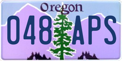 OR license plate 048APS