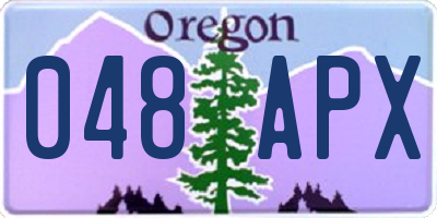 OR license plate 048APX