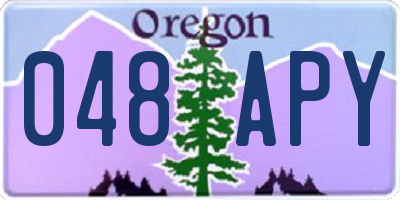 OR license plate 048APY