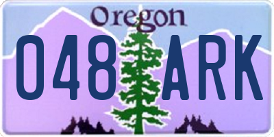 OR license plate 048ARK