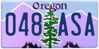 OR license plate 048ASA