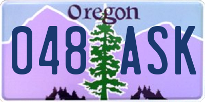 OR license plate 048ASK