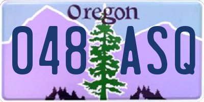 OR license plate 048ASQ