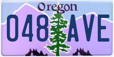 OR license plate 048AVE