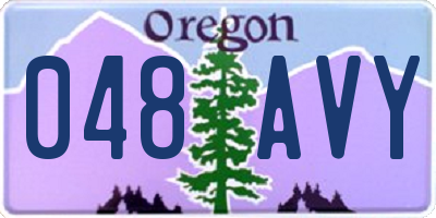 OR license plate 048AVY