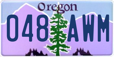 OR license plate 048AWM