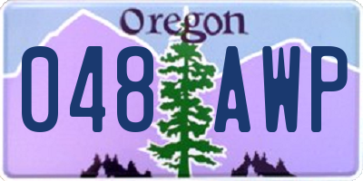 OR license plate 048AWP
