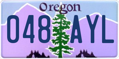 OR license plate 048AYL