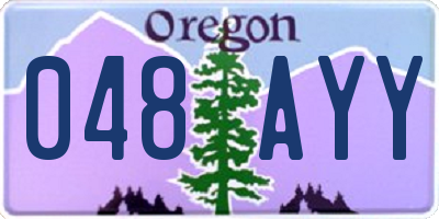 OR license plate 048AYY