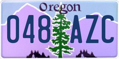 OR license plate 048AZC