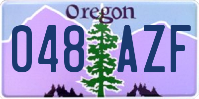 OR license plate 048AZF