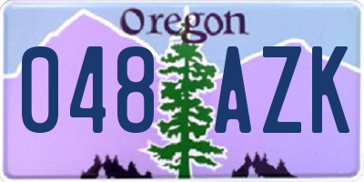OR license plate 048AZK