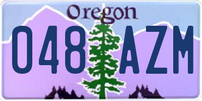 OR license plate 048AZM