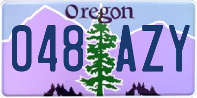 OR license plate 048AZY