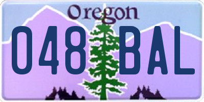 OR license plate 048BAL