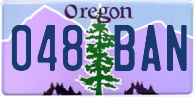 OR license plate 048BAN