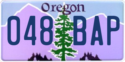 OR license plate 048BAP