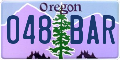 OR license plate 048BAR