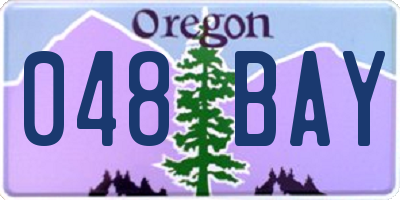 OR license plate 048BAY
