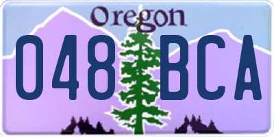 OR license plate 048BCA