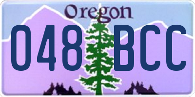 OR license plate 048BCC