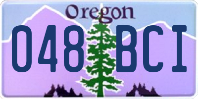 OR license plate 048BCI