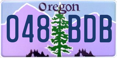 OR license plate 048BDB