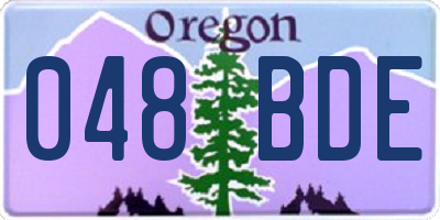 OR license plate 048BDE