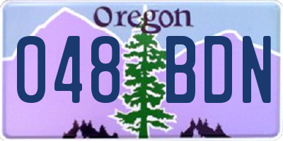 OR license plate 048BDN