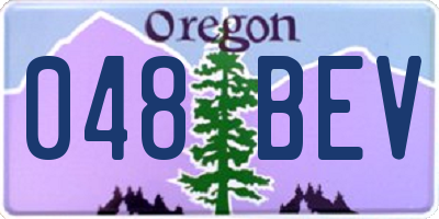OR license plate 048BEV
