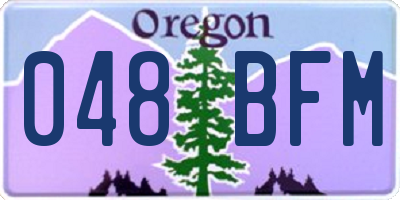 OR license plate 048BFM