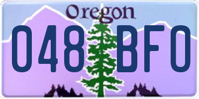 OR license plate 048BFO