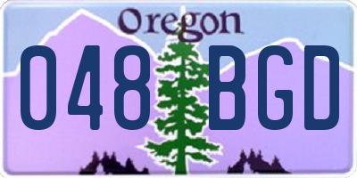 OR license plate 048BGD