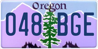OR license plate 048BGE