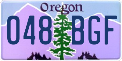 OR license plate 048BGF