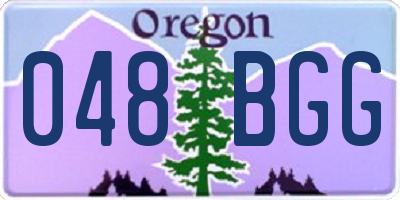 OR license plate 048BGG