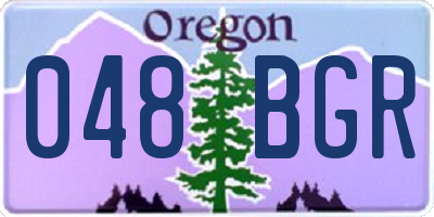 OR license plate 048BGR